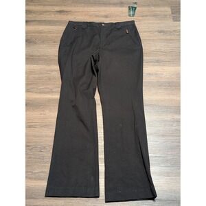 Lauren Ralph Lauren Womens Black Cape Grace Career Pants Size 12 Zipper Pockets